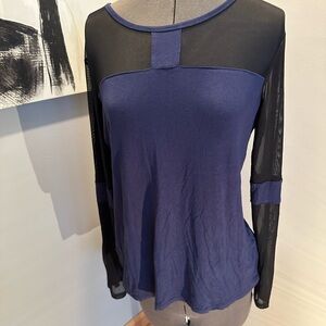Elegant Black and Blue Women's Top